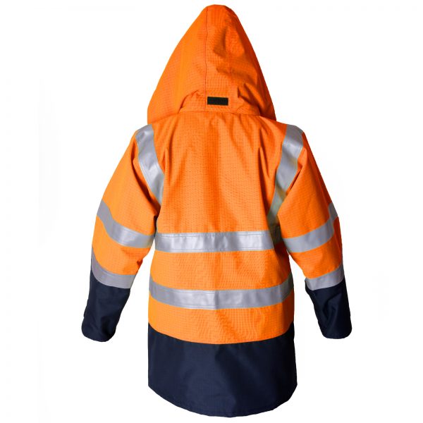 Orange/Navy Hi Vis FR Waterproof Jacket (ETF1908) - Image 2